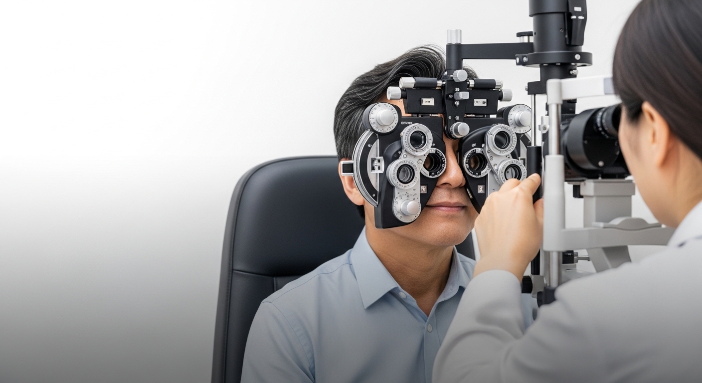 정확한 노안 진단을 위한 굴절 검사 및 조절력 측정 과정